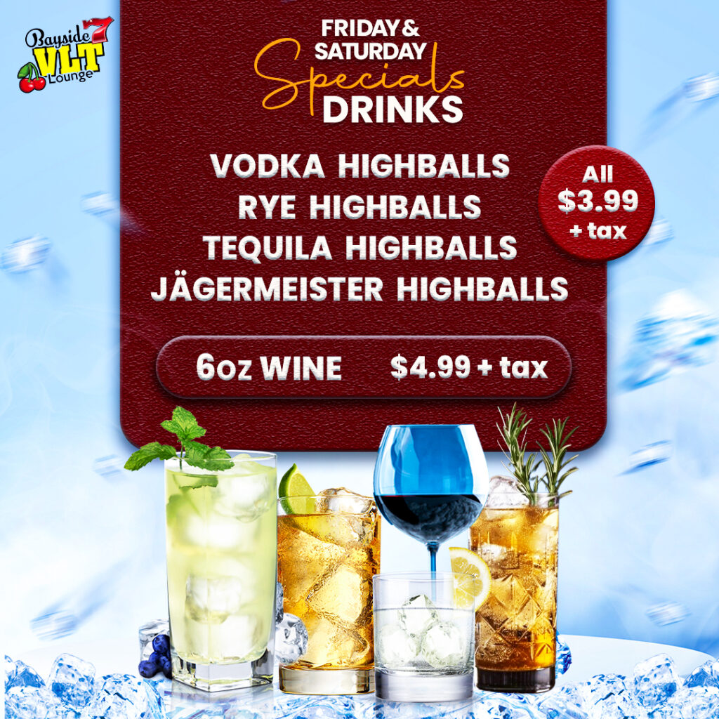 friday and sat drinks